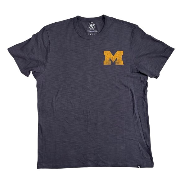 '47 Brand Michigan Wolverines "HAIL" Short Sleeve T Shirt (Blue) - XL - Picture 1 of 5